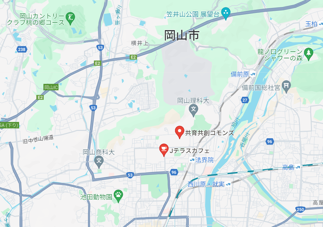 岡山県map